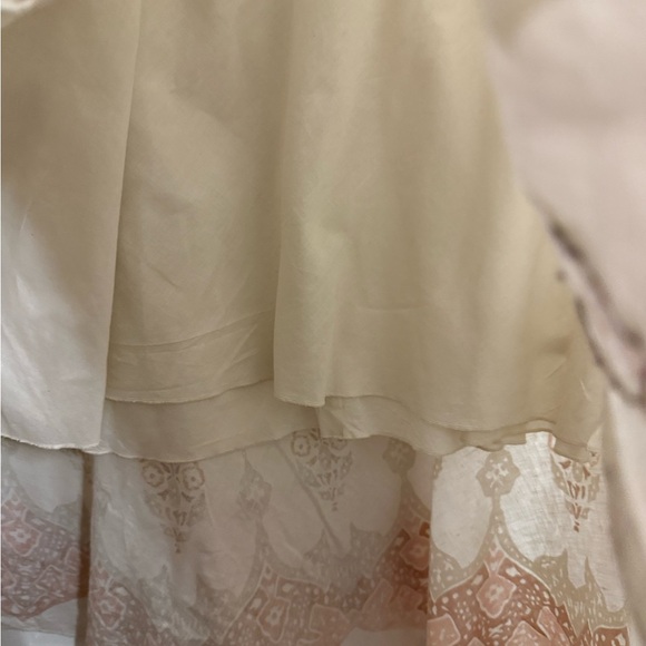 Karen Kane Cream and Brown Embroidered Maxi Skirt - Picture 6 of 8